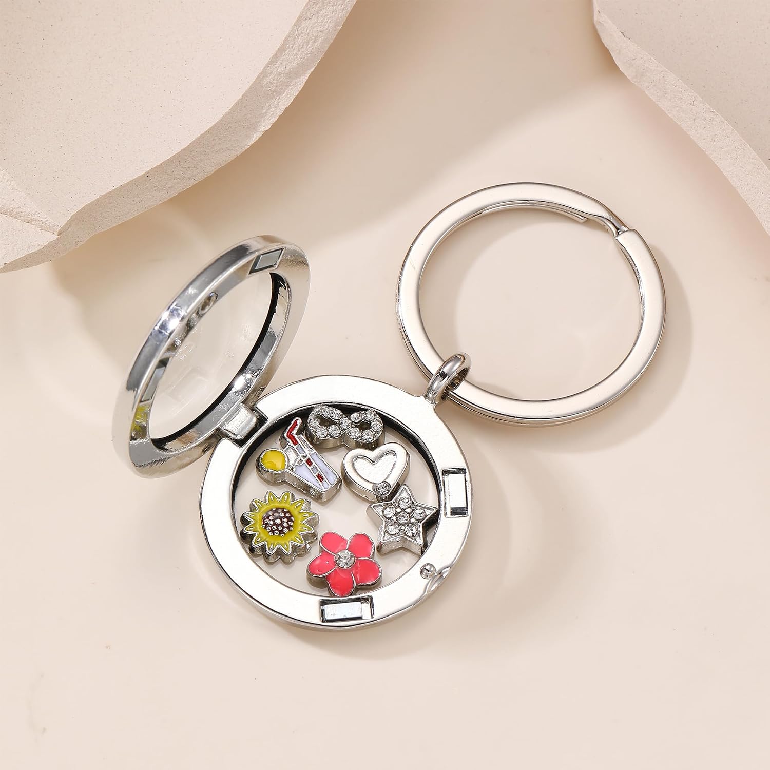 Friend Gifts for Women, A Little Gift of Friendship Locket Keychain for Friends Besties BFF Birthday Christmas Gifts