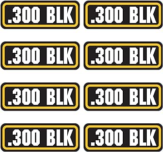 300 BLK Ammo Can Stickers, Waterproof Ammo Box Organizer Sticker Pack, Durable Ammo Can Labels - Ammo Storage Box Vinyl Sticker Set, Ammo Can Organizer Label Sticker - Pack of 8 - AZ House of Graphics