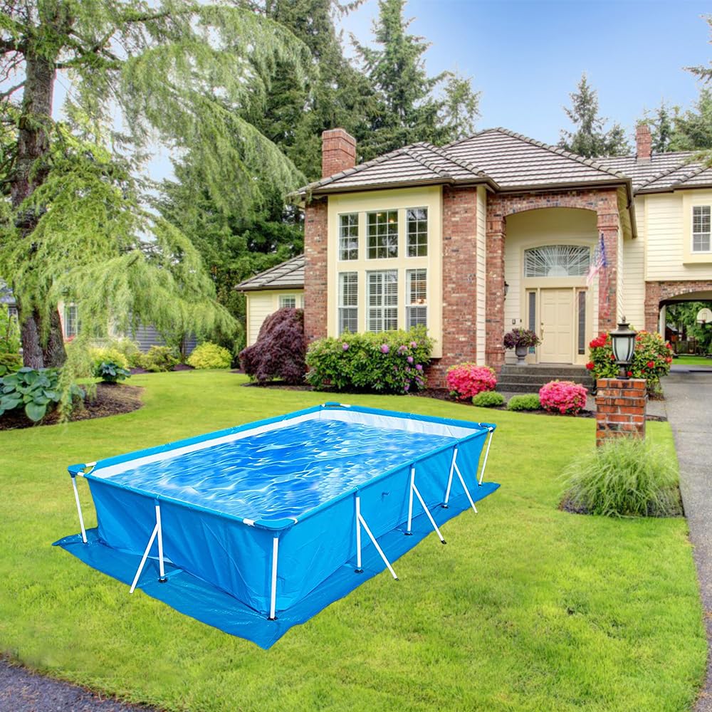 Paño para el Suelo de Piscina, Alfombrilla Rectangular para Piscina, Duradera, Resistente al Agua, 445x254cm