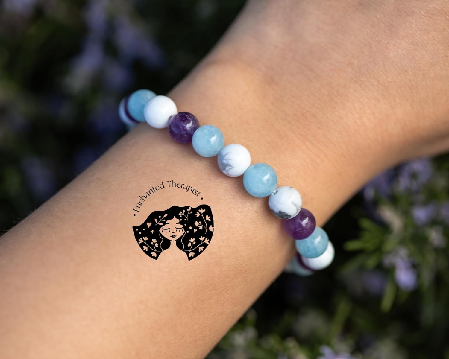 Reiki Infused Aquarius Zodiac Bracelet, Energy Bracelet, Reiki Gift, Reiki jewelry, Gemstone bracelets, Crystal bracelets - Image 3