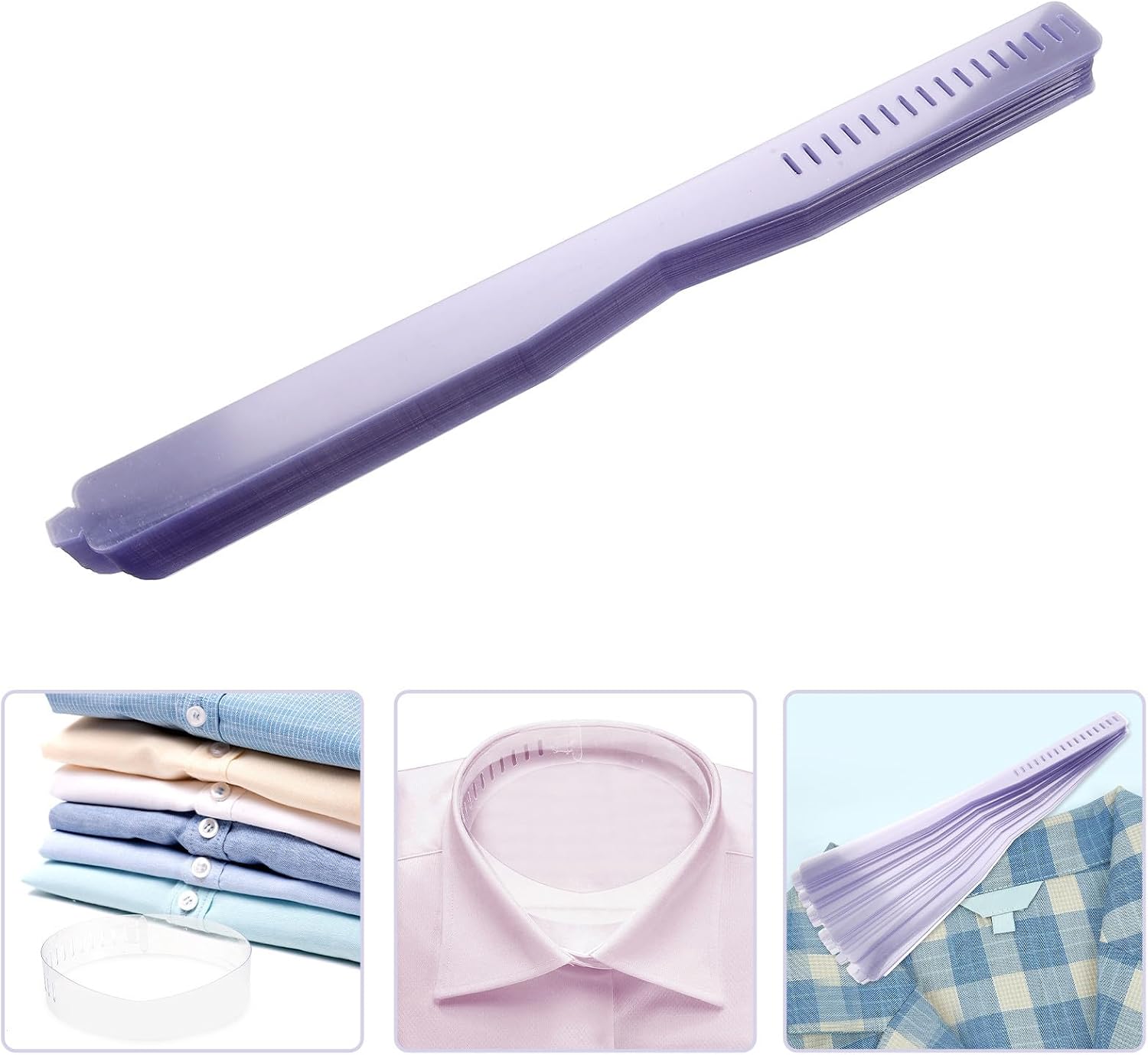 TIDTALEO Plastic Collar Stays for Men Comfortable Fit and Shaping Support 100pcs Dress Shirts Collar Stiffener for Wardrobe and Occasion
