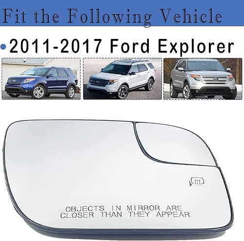Miniatura 2 de Espejo lateral derecho Explorer 2013 compatible con Ford Explorer 2011 2012 2013 2014 2015 2016 2017 Ford Explorer lado del pasajero Espejo