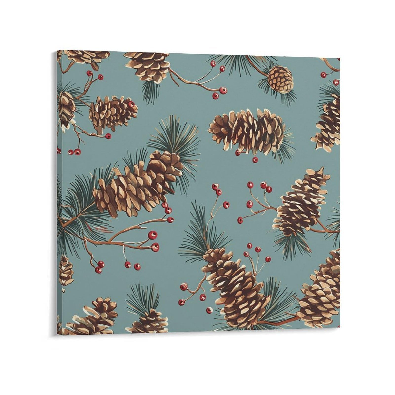 With Pine Cones Canvas Wall Art for Bedroom 20x20inch(50x50cm) Canvas Prints Artwork for Walls Modern Picture Artwork Painting for Living Room Aesthetic Wall Paintings for Bathroom Kitchen Office Deco