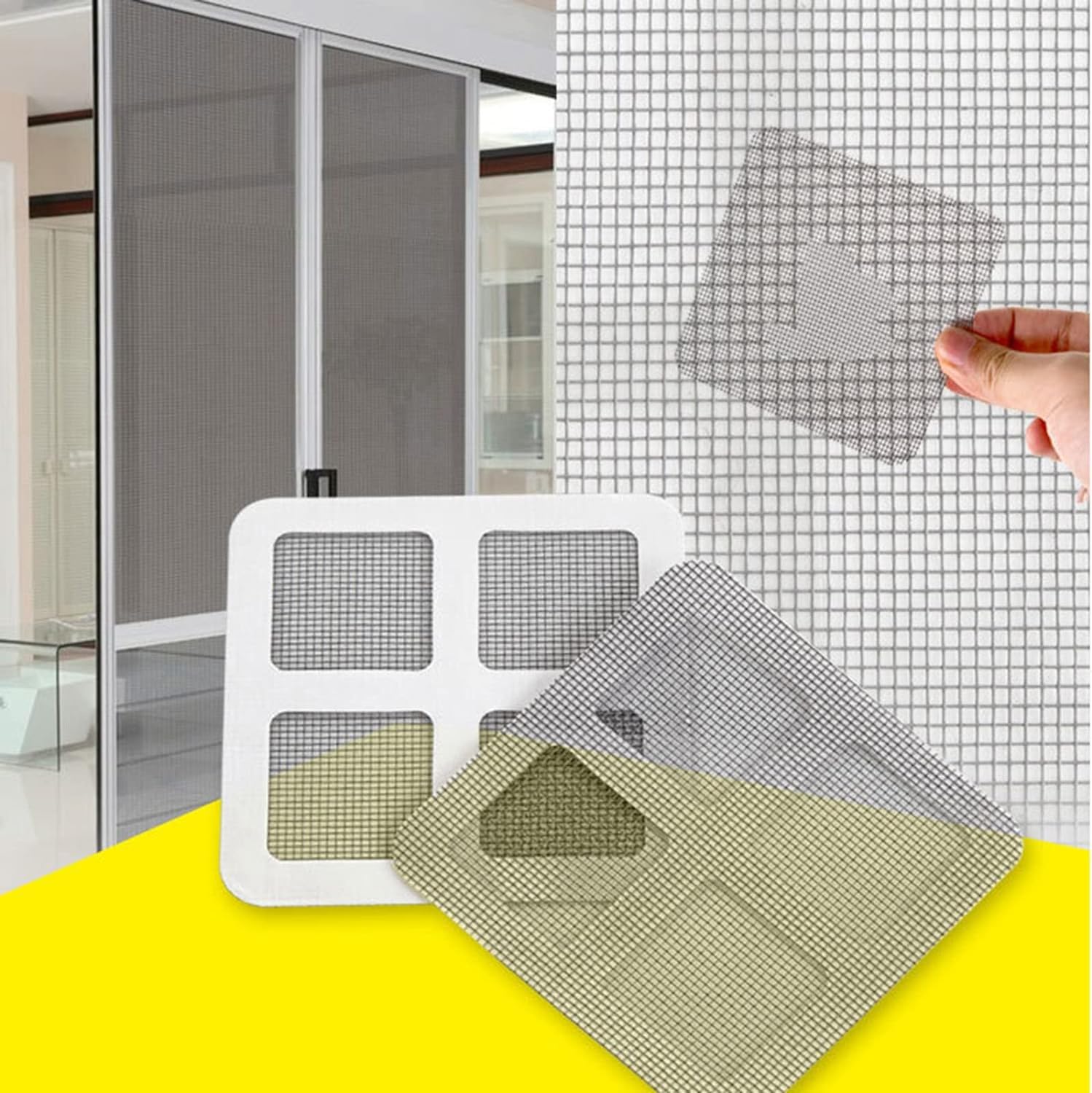 COOFANDY Window Screen Repair Patches, 10 pcs Door Window Screen Repair Stickers Mesh Repair for Repair Holes Self-Adhesive Screen Net Anti-Mosquito — Amazon image 9