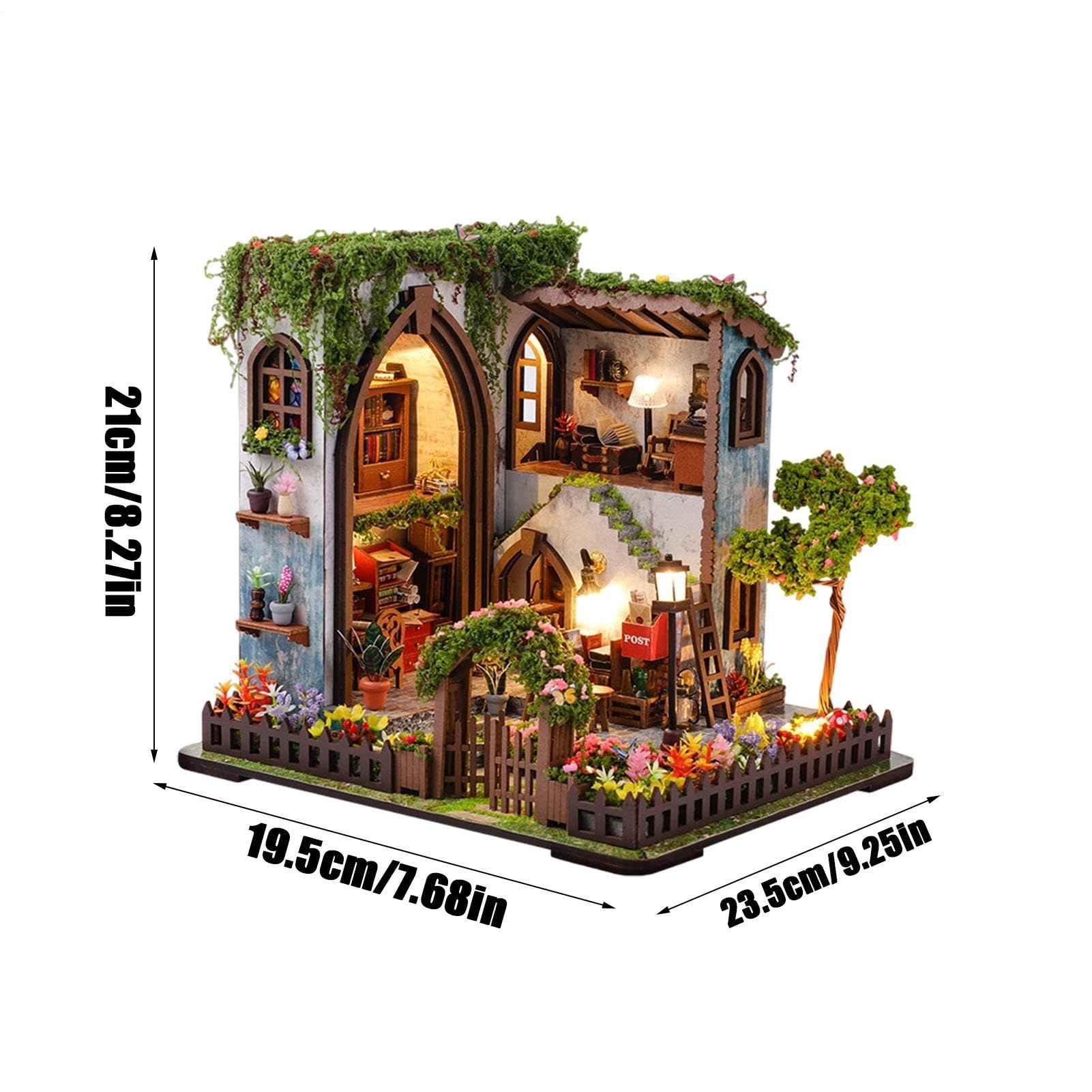 Kit Maison Miniature en Bois Maquette 3D en Bois Réaliste avec Lumière