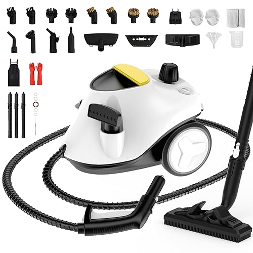 Steam Cleaner,Multipurpose Neat Canister Steamer with 21 Accessories, 5 Mins