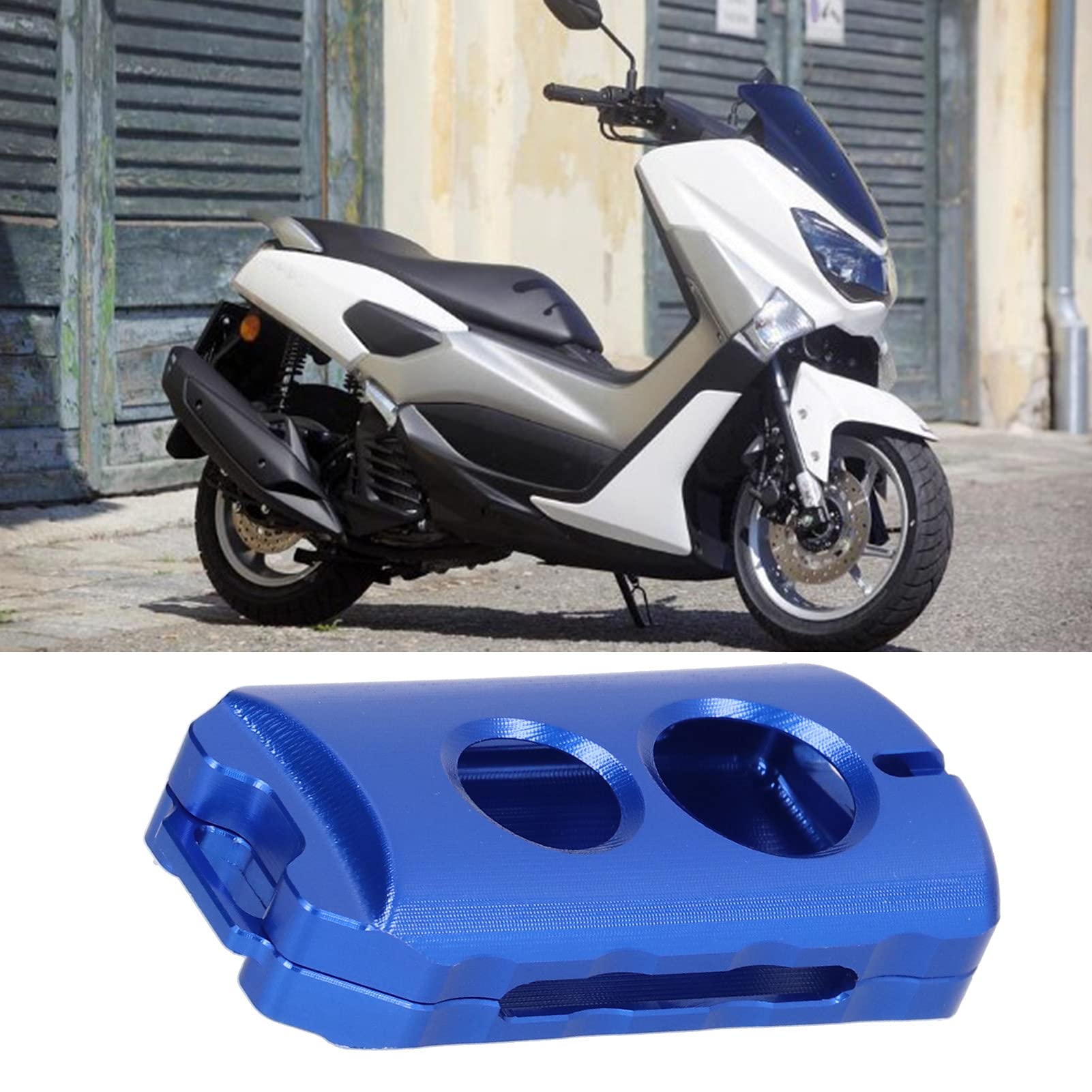 Custodia Chiave Moto CNC Alluminio Blu Xmax Nmax NVX Aerox 155