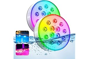 Pool Lights, Upgraded Rechargeable Submersible LED Lights with Remote IP68 Waterproof 16...
