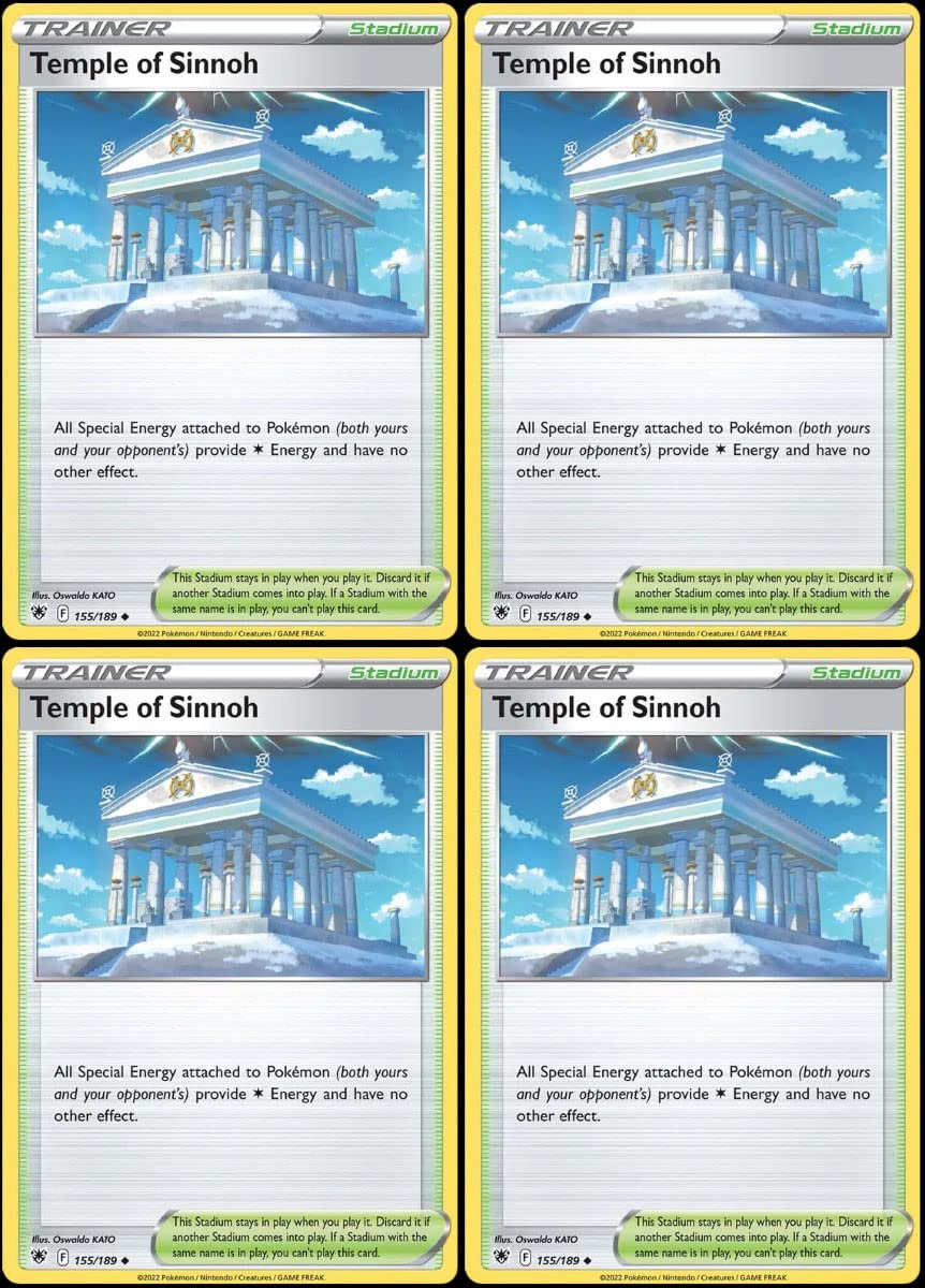 Tempio di Sinnoh 155/189 - Lotto di carte di formazione astrale Pokemon - x4 - Set da gioco