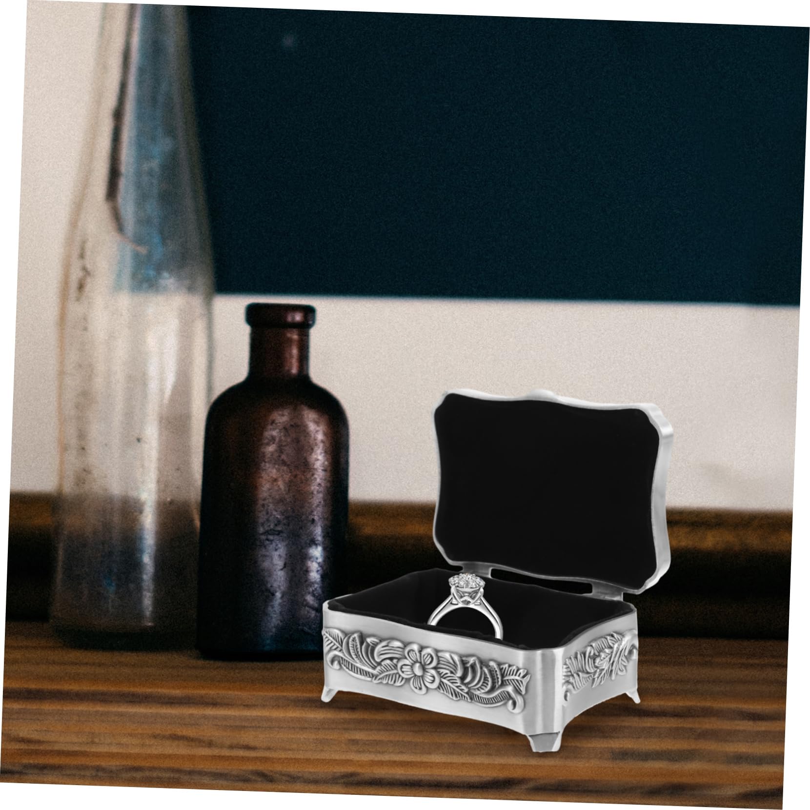 GALPADA 3 Pz Confezione Cattolica Organizer Per Cassetti Astuccio Cassetto Primo Organizzatore Elementi Collana Di Grandi Dimensioni Display Espandibile Lega Di Zinco Silver