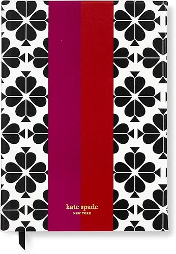 Kate Spade New York Agenda diaria sin fecha agenda de diario grande cuaderno de lista de tareas organizador personal de tapa dura rayas de flores de