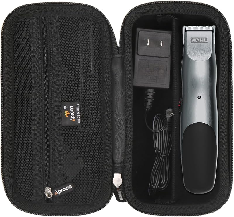 Aproca Hard Case Compatible with WAHL Groomsman Corded Cordless Beard Trimmer Grooming Kit, Storage Portable Bag (Case Only)