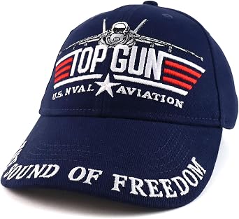 Armycrew US Navy Top Gun Military Aviation Embroidered Adjustable Baseball Cap - NAVY