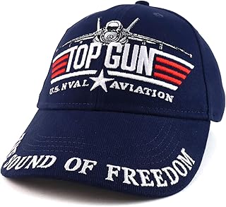 US Navy Top Gun Military Aviation Embroidered Adjustable Baseball Cap - NAVY