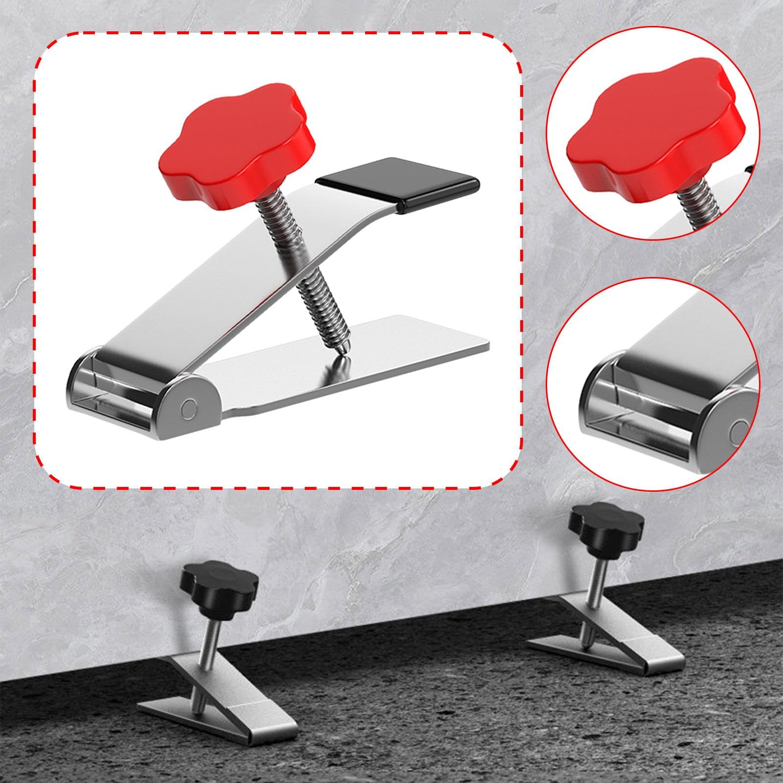 Generic Tile Height Regulator Wall Leveling Adjuster Multifunctional 0.04inch-2.17inch Locator Lift Arm Tool for Deck Building Walls, Non slip