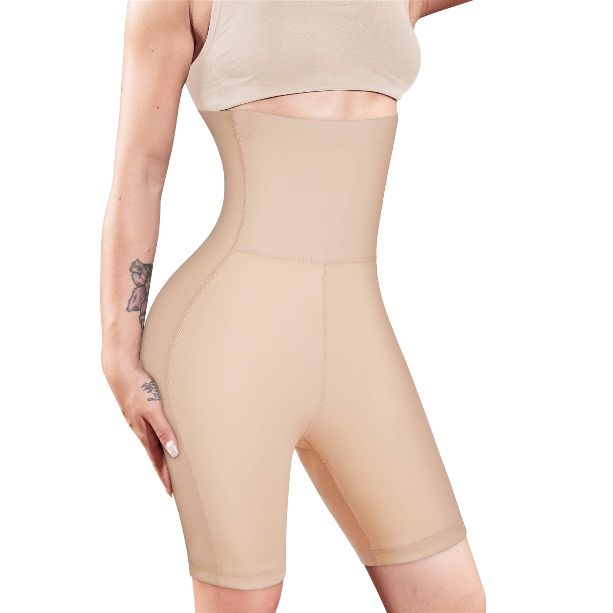 Chumian Women Body Shaper Butt Lifter Shapewear Slip Shorts High Waist Tummy Control Panties Thigh Slimmer Cincher