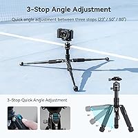 Vista 8 de SmallRig VT-20 Mini Trípode de Aluminio, Trípode de Escritorio de 20" con Cabeza de Bola de 360°, Trípodes de Escritorio Compactos para Cámara DSLR