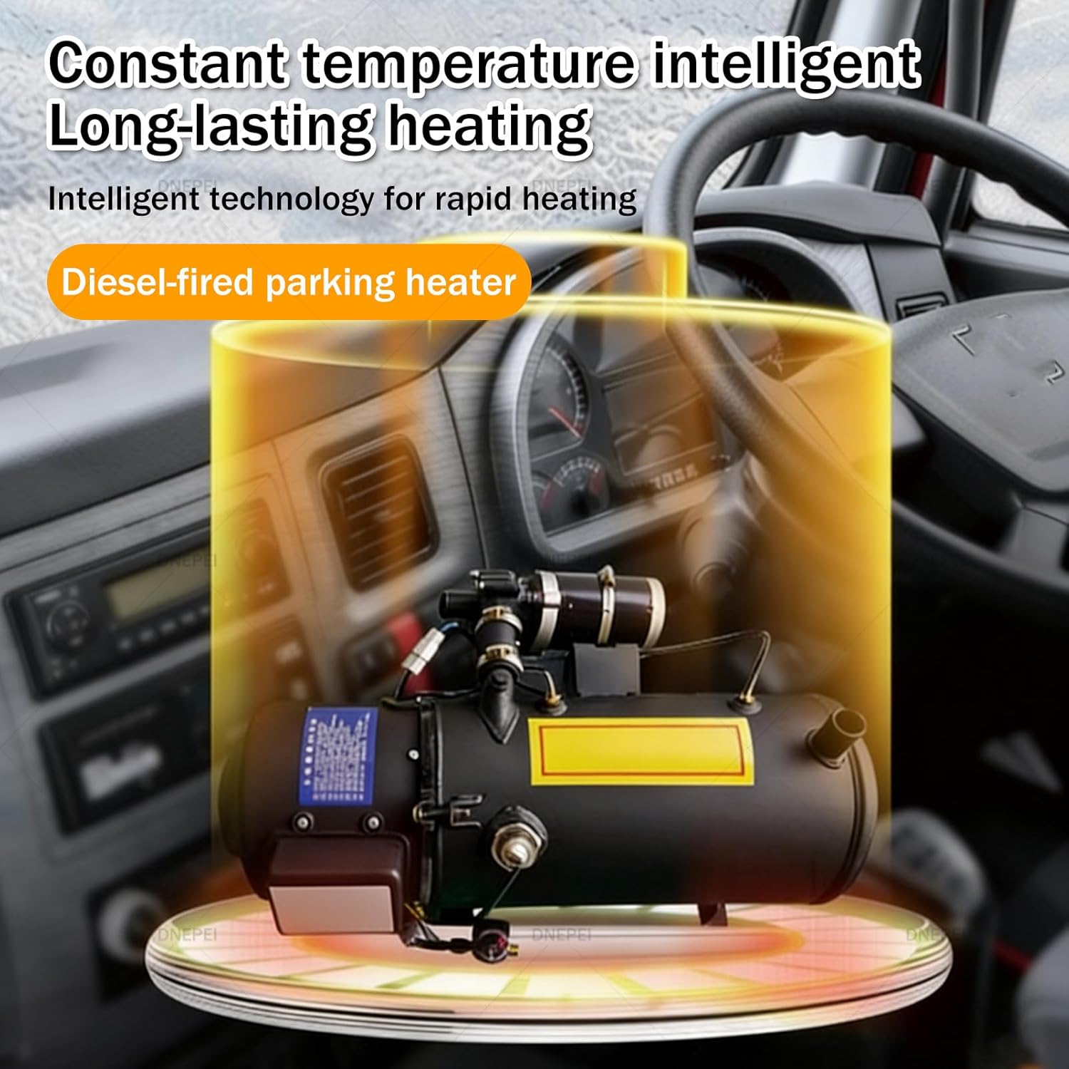 12v/24v Truck Diesel Heater, 30kw Hydraulic Coolant Heating System,Supports Intelligent Thermostatic Control, Automatically Starts and Stops Between 60-78℃,Suitable for Harsh Environments 16.3KW-12V
