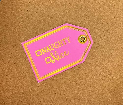 Miniatura 4 de K-Kraft Etiquetas de regalo de Navidad con ojales de metal, 32 unidades, Papá Noel, sin mirar, no abrir