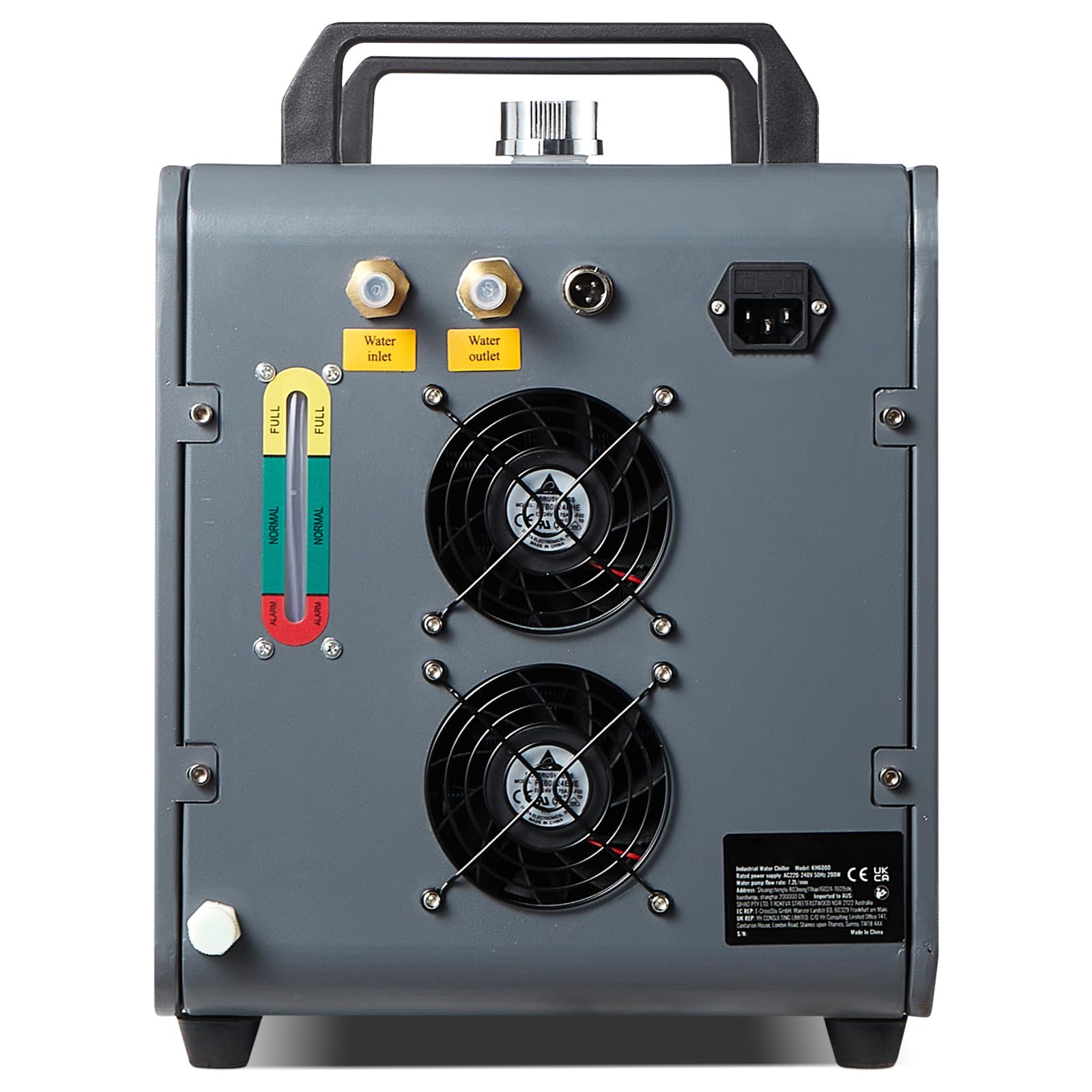 VEVOR Refrigeratore d'Acqua Industriale 200 W Sistema di Raffreddamento Refrigeratore d'Acqua Industriale, Capacità Serbatoio Acqua 12 L Portata Massima 7,8 L/min per Macchina per Incisione Laser CO2