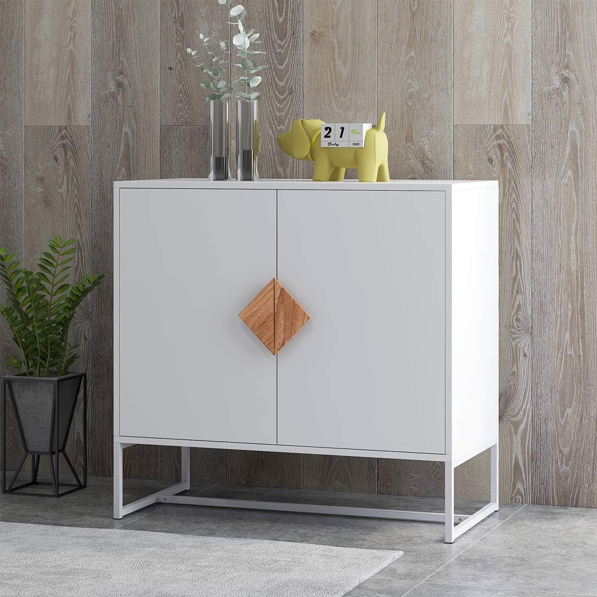 2 Doors Cabinet with Wooden Handel