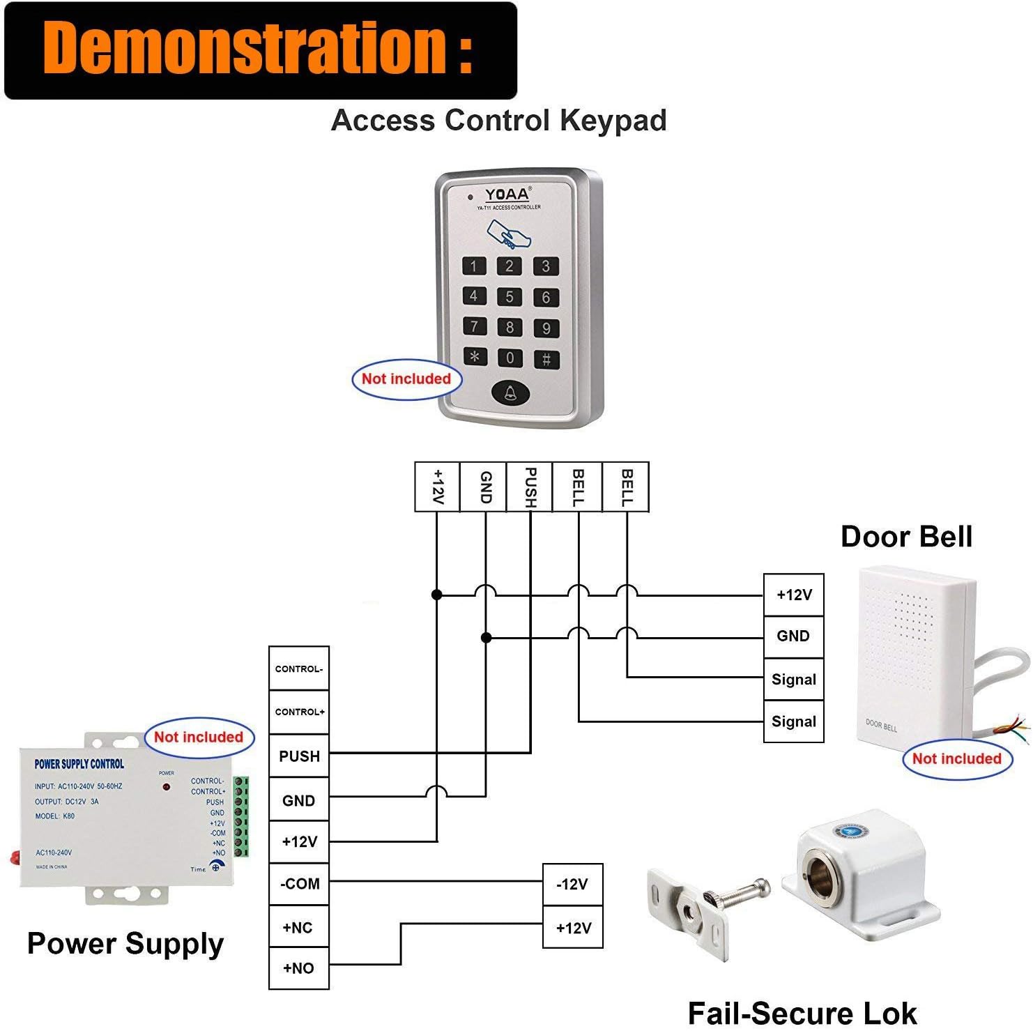 MATEE DC12V Metal Fail Secure Mode Multifunctional Mini Electric Cabinet Lock for File Cabinet & Display Case
