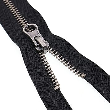 Leekayer 2pcs #5 26 Inch Metal Zippers for Jackets Sewing Coats Crafts