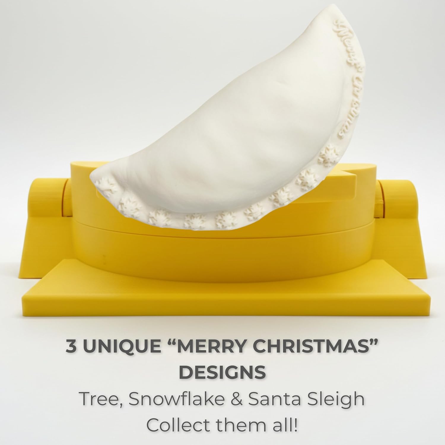 Empanada Press Christmas Edition, Cuts & Seals, Dumpling Maker, 3 Holiday Designs, Made in USA. (Snowflake, 7)
