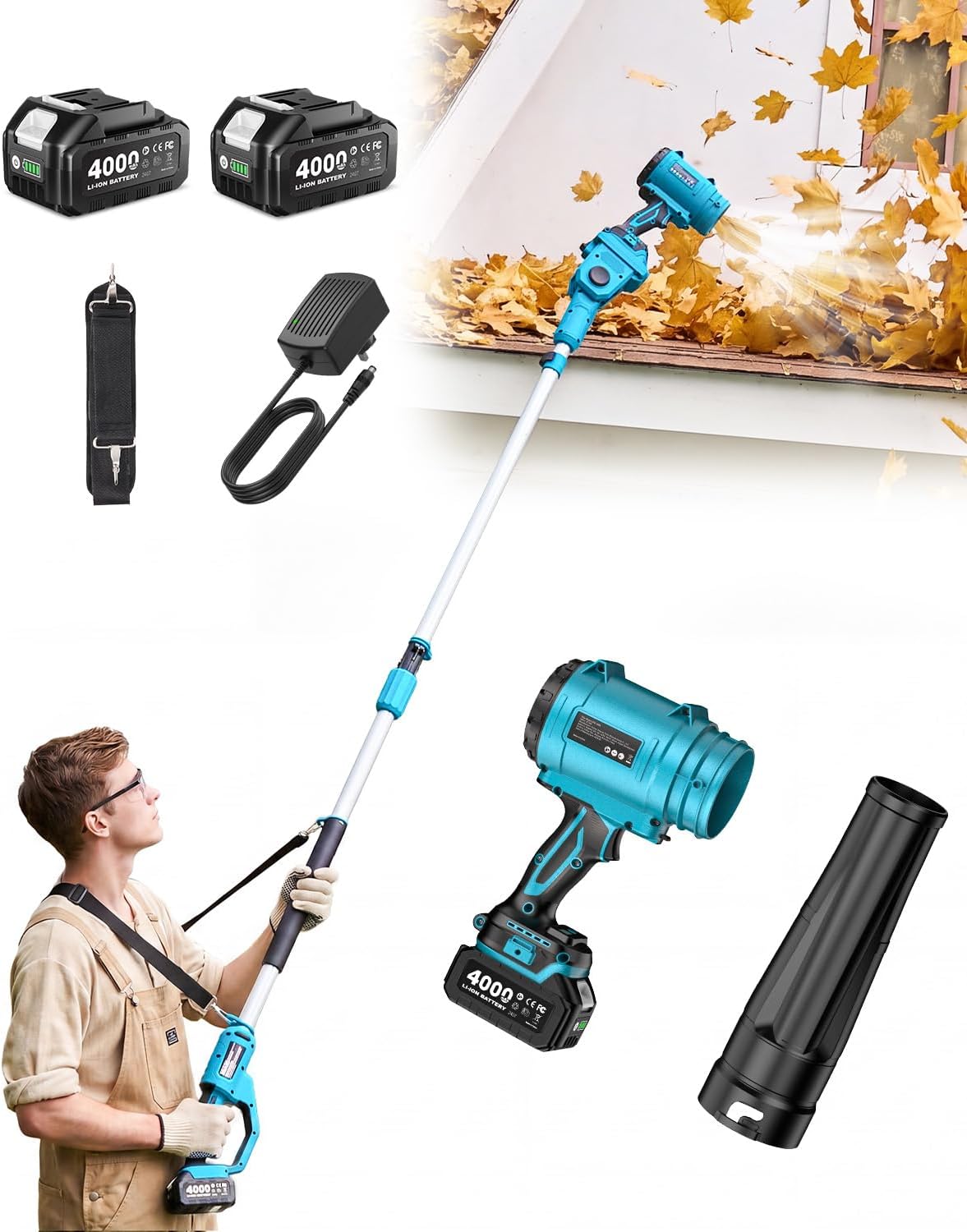 Gutter Cleaning Tools Cordless Leaf Blower for Roof Gutters, 700CFM/200MPH