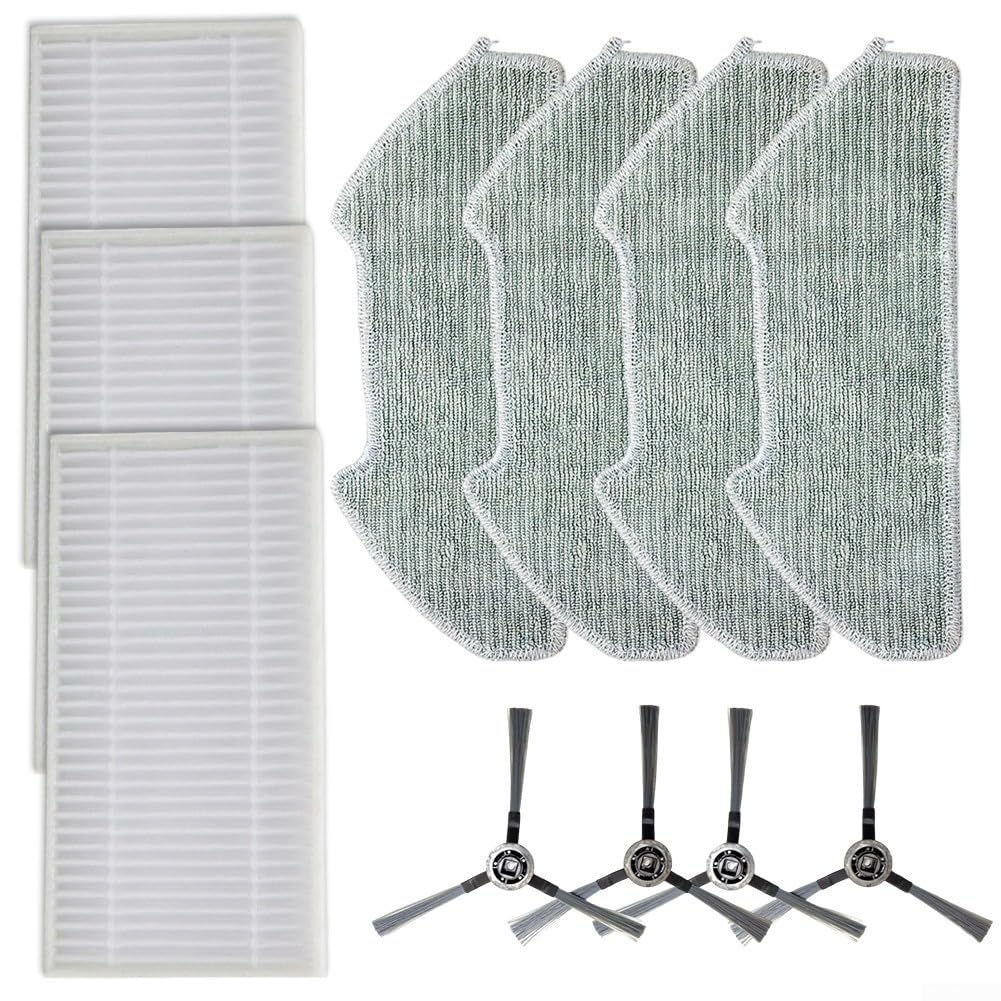 HAUINVC Replacement Kit for bObsweep Dustin/for Ultra-Vision Robot Vacuum Side Brush Filter Mop Cloth Kit Robotic Vacuum Spare