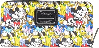 Disney Mickey Mouse and Friends Allover Print Zip Around Wallet