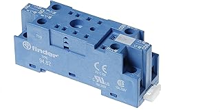 Finder 94.82 DIN -Rail/Panel Mount screw terminal (Plate Clamp) Socket for 55.32 relay (blue)