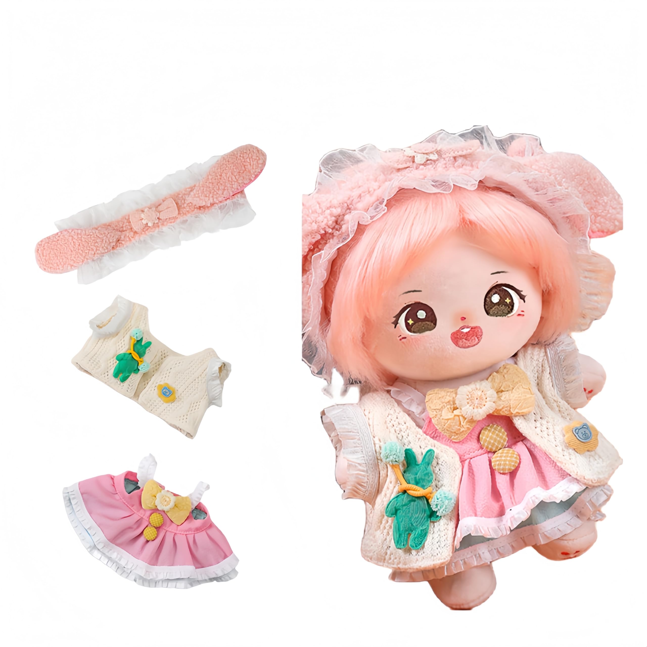 Set di vestiti per bambola di peluche da 20 cm da 8 pollici Carini vestiti per bambola in cotone Molti stili Bambole di peluche morbide imbottite da vestire (Y)