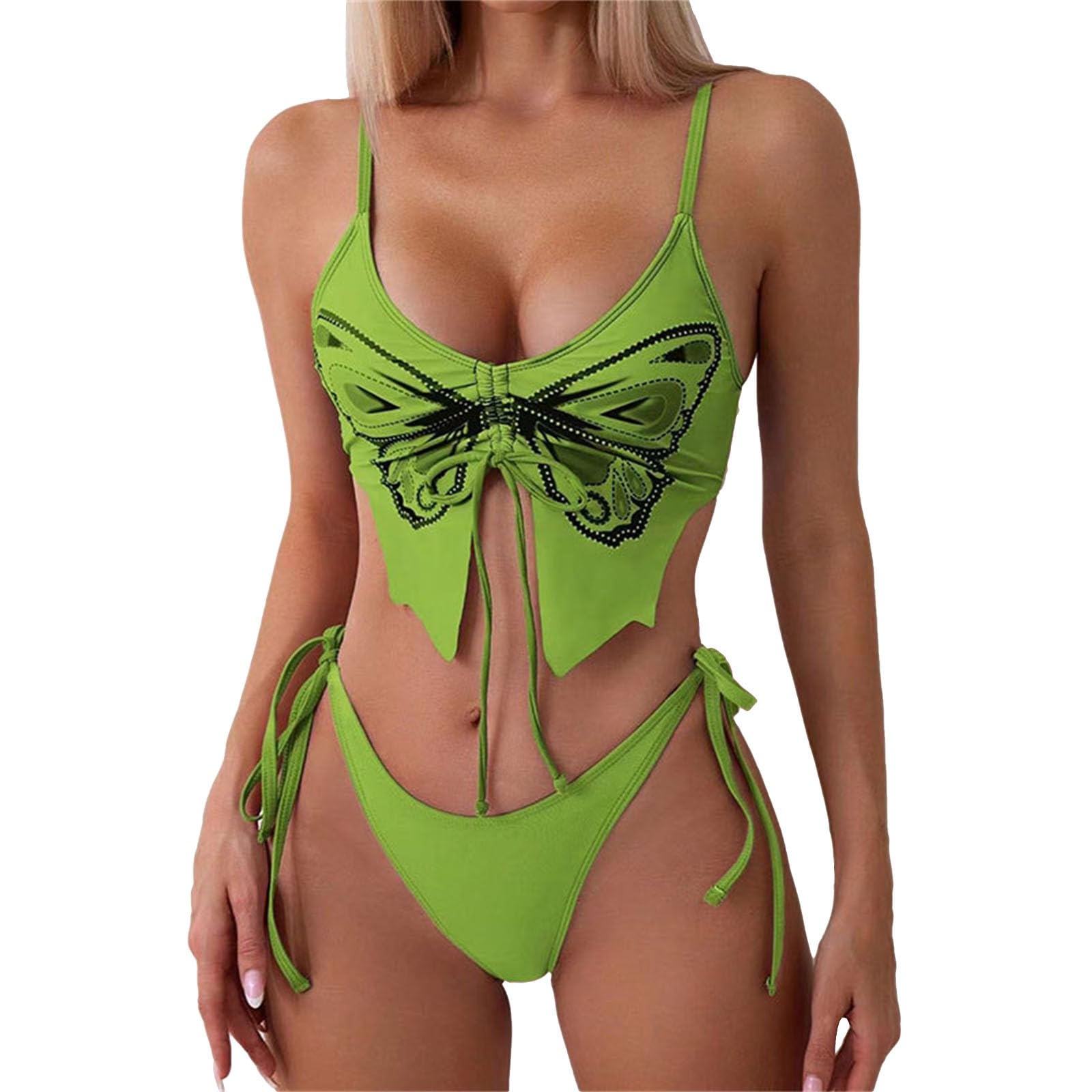 Cihdmfb Bañador Niño 2 Años Patrulla Canina Traje de baño de 2 Bikinis para Mujer Traje de baño de Talla Grande de Verano Top con patrón de con Pantalones Trajes de baño Parte De Arriba Bikini