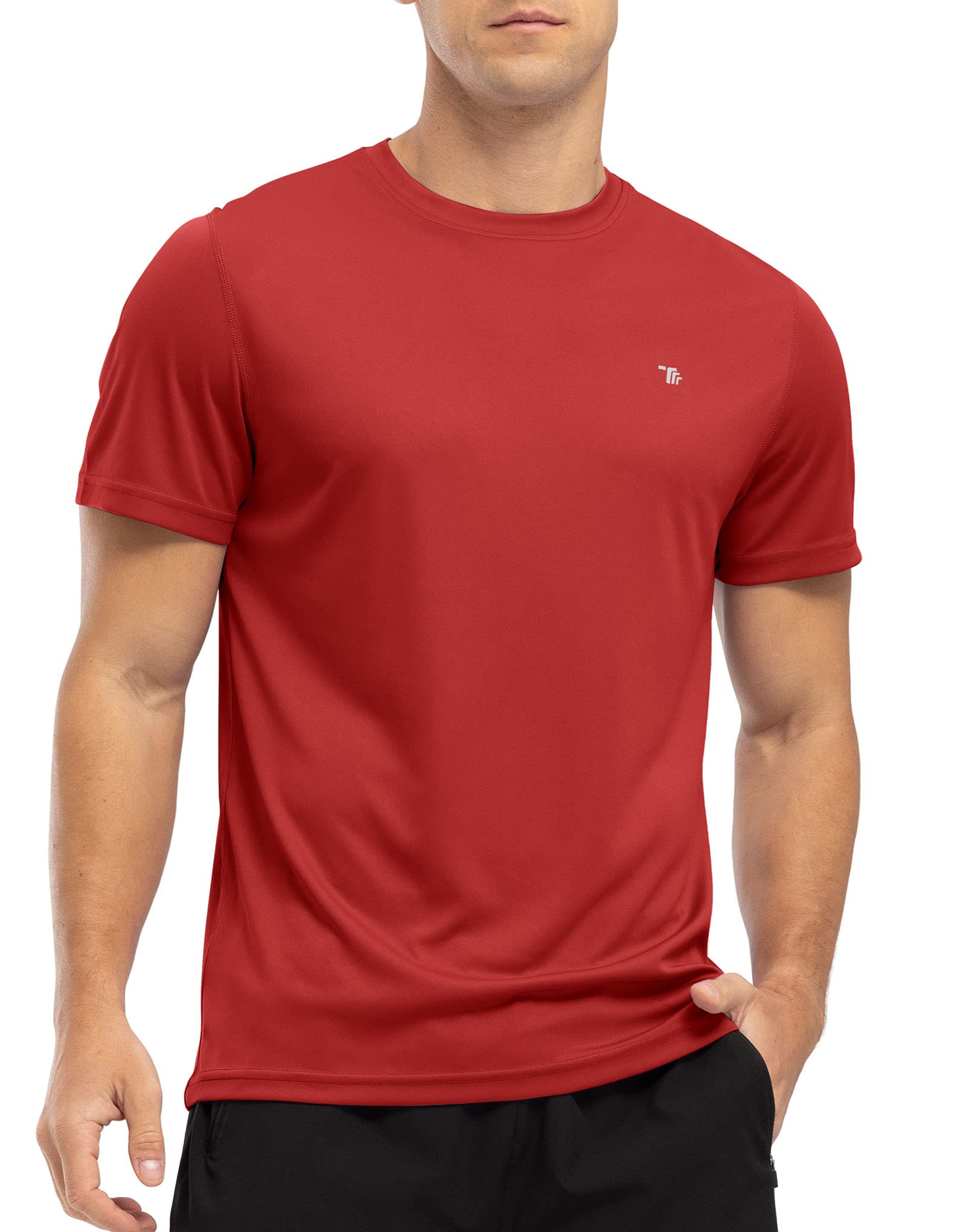 YSENTO Herren Rashguard Schwimmshirt UV Shirt Schnelltrocknend Kurzarm Sommer Sonnenschutz Wasser Shirts