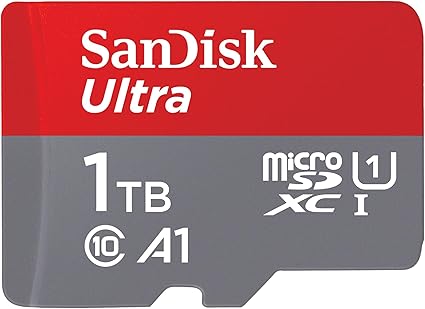 SanDisk 1To Ultra microSDXC, carte micro sd + adaptateur SD, UHS-I, jusqu'à 150 Mo/s