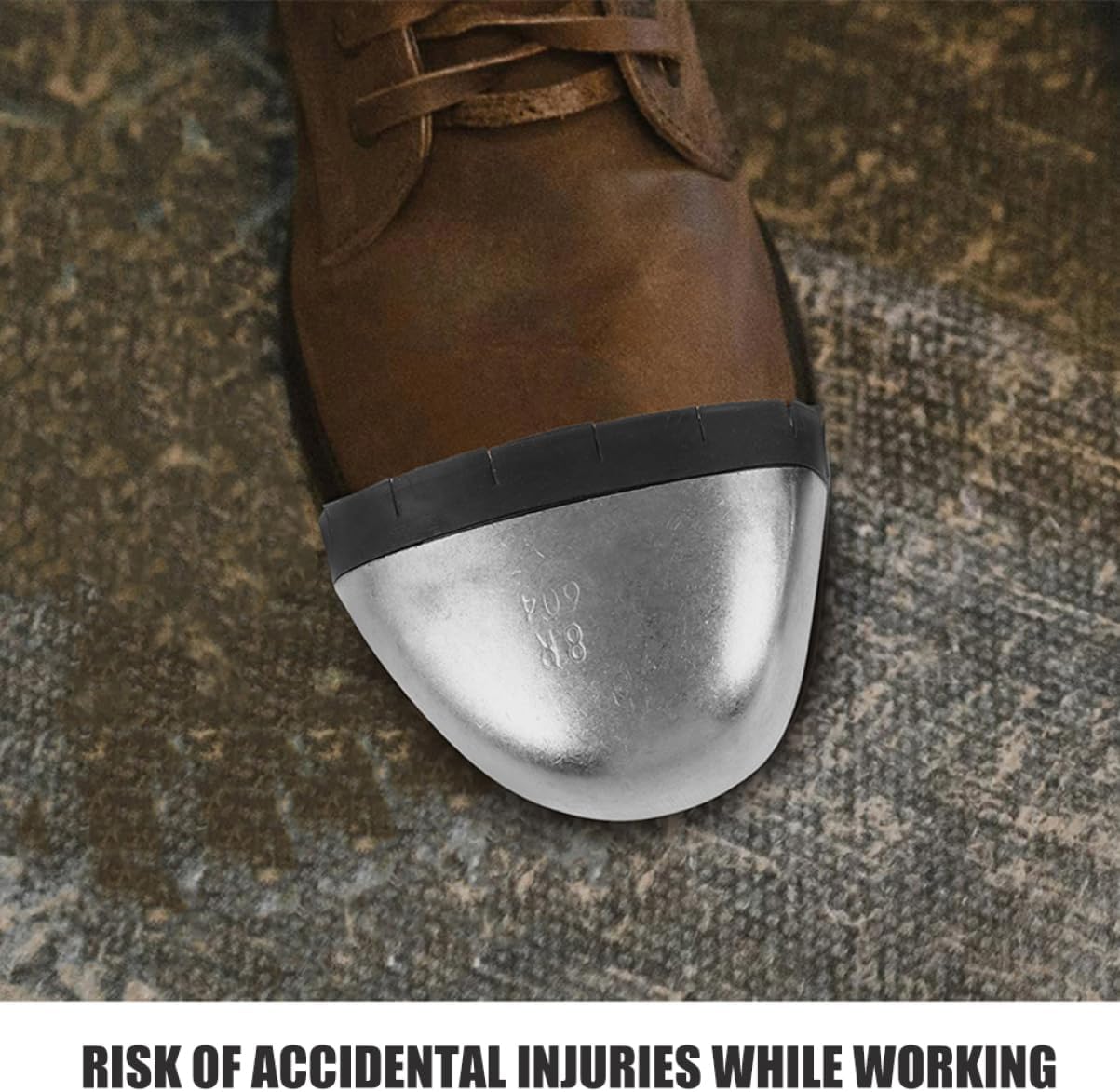 Cabilock 2 Pairs Safety Shoe Toe Caps Protective Footwear Inserts Covers for Work Shoes Anti-Puncture Safety Toe Protectors Industrial Construction Wear