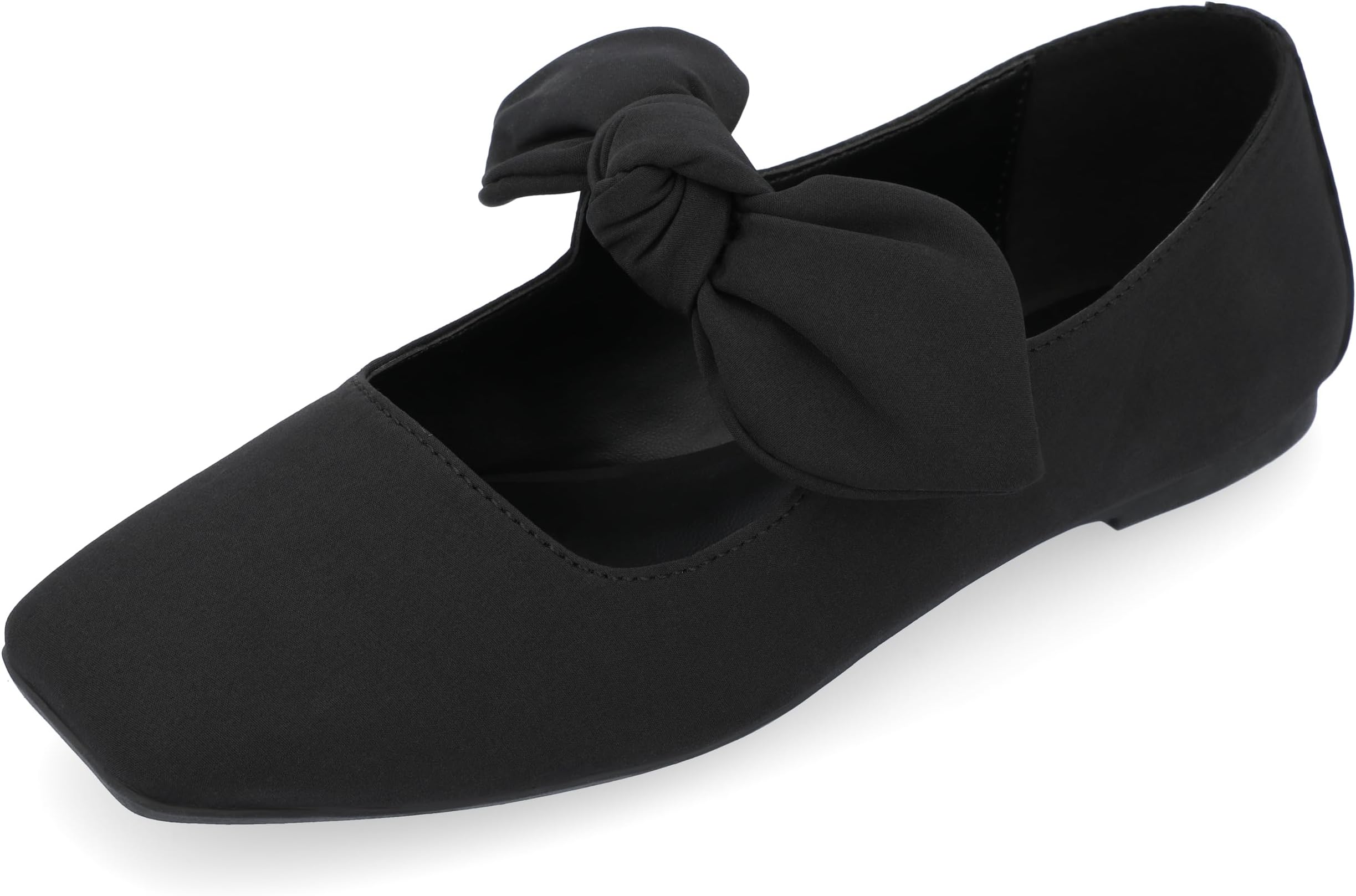Journee Womens Seralinn Tru Comfort Foam Mary Jane Slip On Square Toe Dress Flats