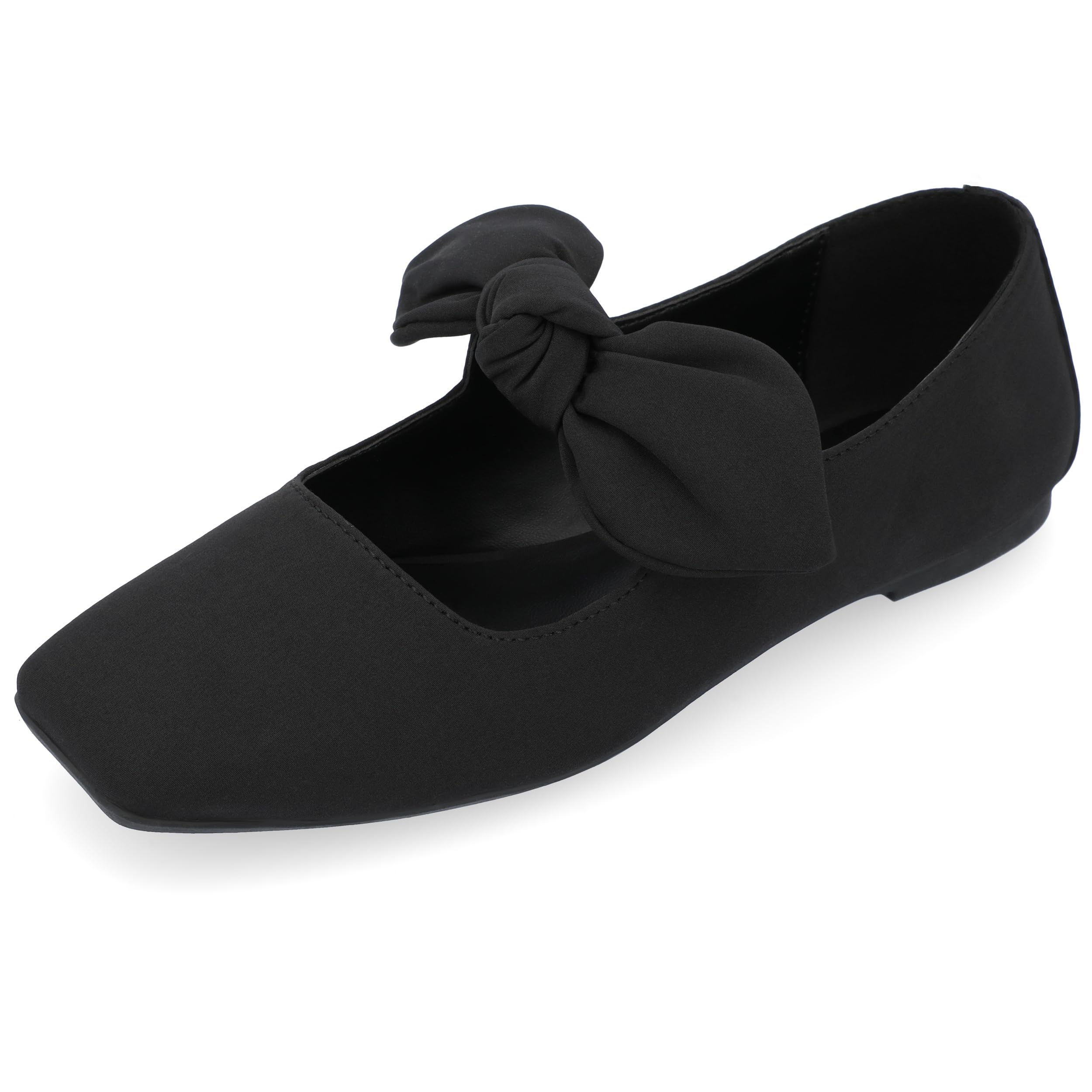 Journee Womens Seralinn Tru Comfort Foam Mary Jane Slip On Square Toe Dress Flats