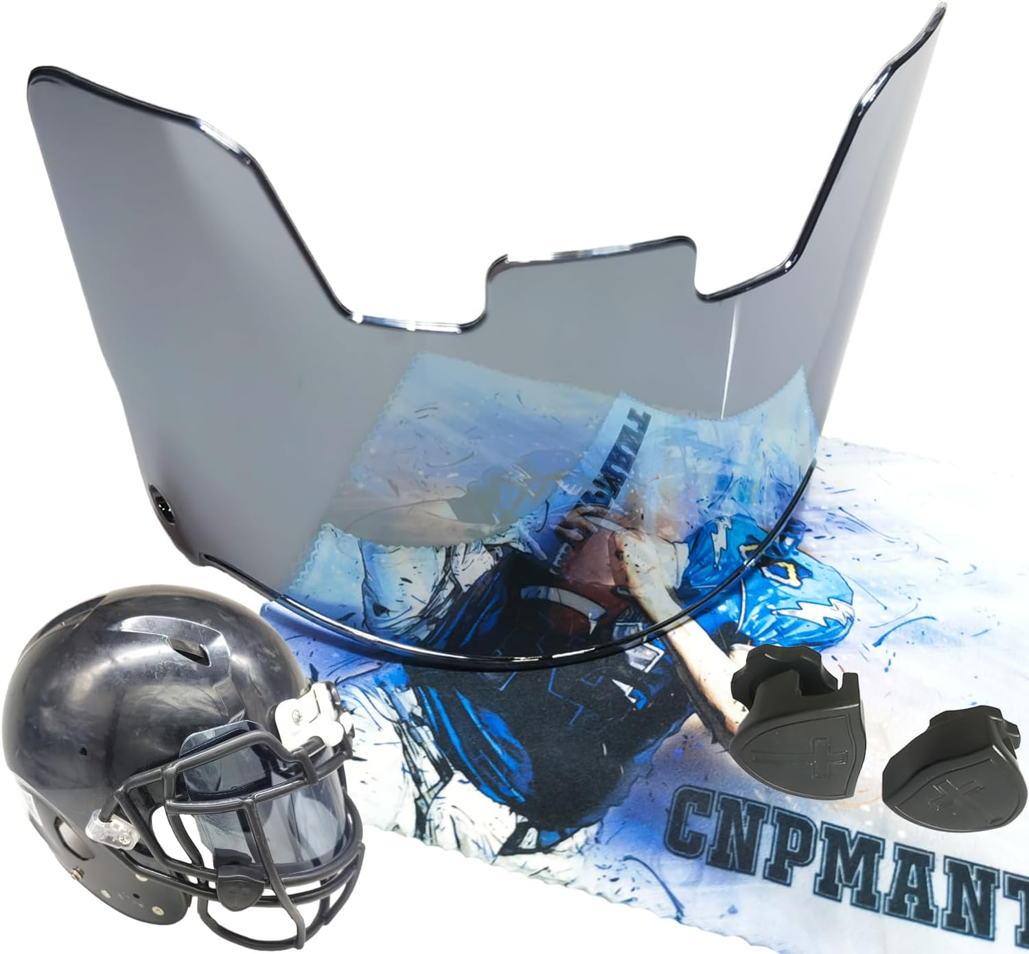 No Fog Football Visor, Youth and Adult Football Helmet Viosor. Facial Protection Visor for Football Helmet Accessories, Shock Resistance, Scratch Resistant, UV Block, Reduces Glare,OK Clarity