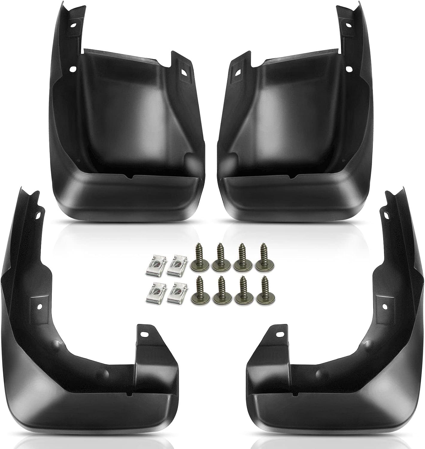 A-Premium Set of 4PCS Mud Flaps Splash Guards Mudguards Mudflaps with Hardware Accessories Compatible with Honda CR-V 2007-2011, 2.4L, Sport Utility, Front and Rear (Driver and Passenger Sides)