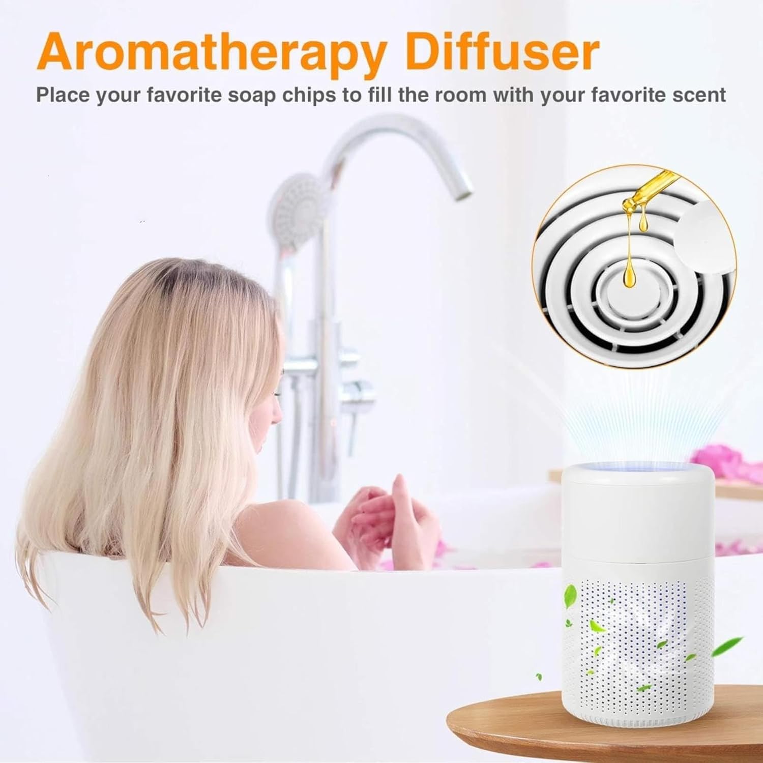 المتطور - منقي هواء هيبا صغير الحجم للمنزل - يزيل الدخان وحبوب اللقاح والوبر والروائح بكفاءة، مثالي لغرفة النوم والمكتب وغرفة المعيشة مع ميزة عطرية اختيارية 2026 - view 4