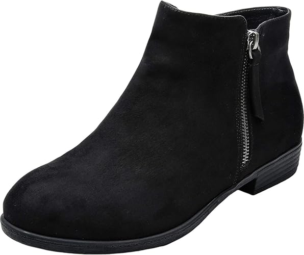 wide width black suede boots
