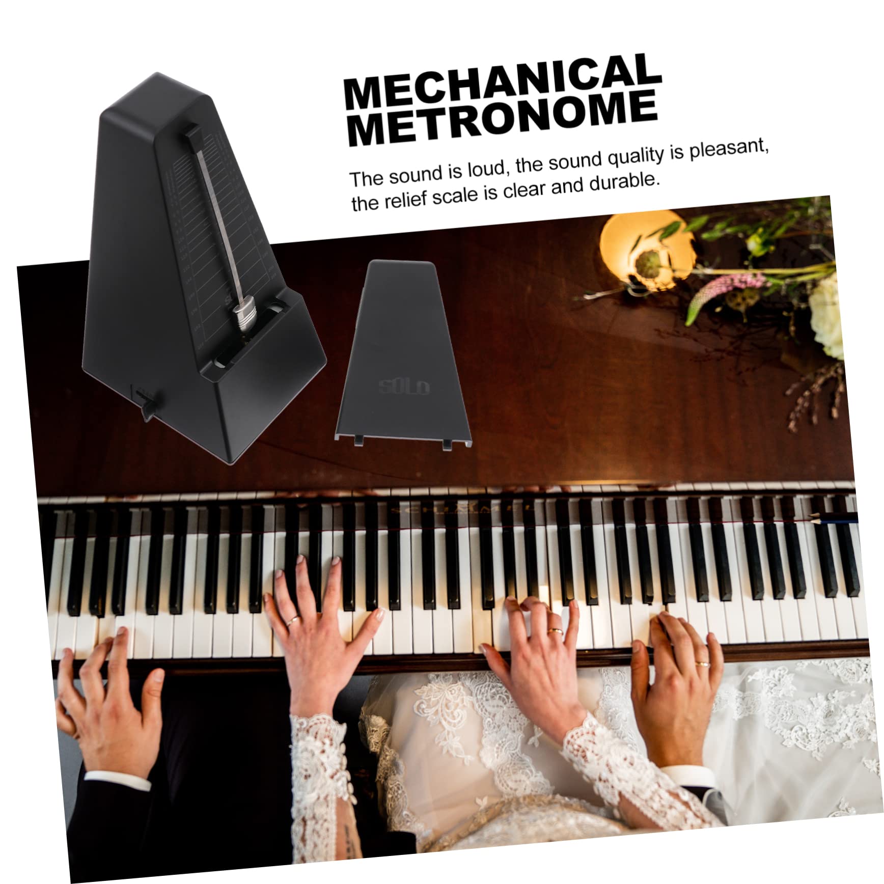 Mechaniczny metronom, 1 PC Akcesoria do gitary Instrument Elektroniczne akcesoria Beat Maker Instrument muzyczny Akcesoria do ćwiczeń Uniwersalny metronom