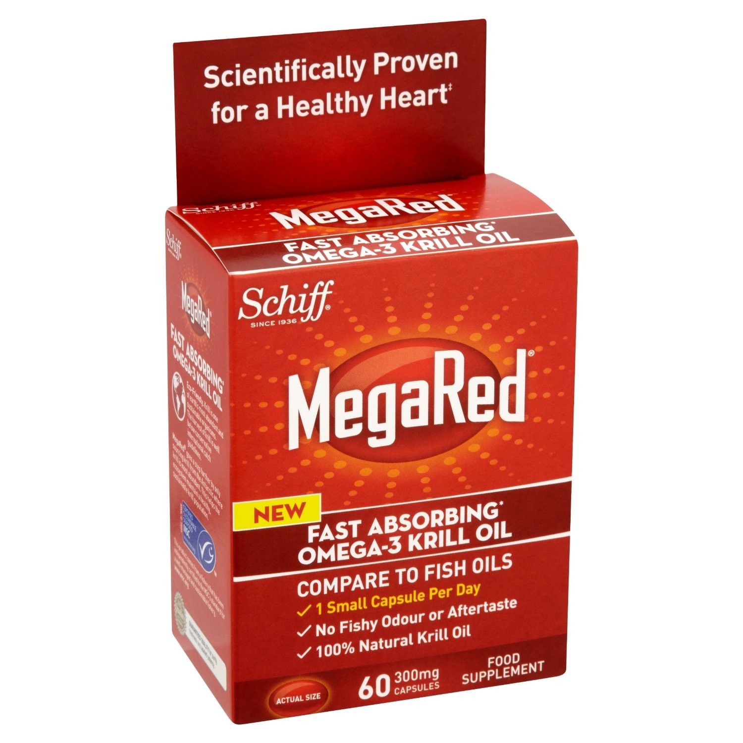 2 Packs Of MegaRed Krill Oil 60 Capsules = TOTAL 120 Capsules