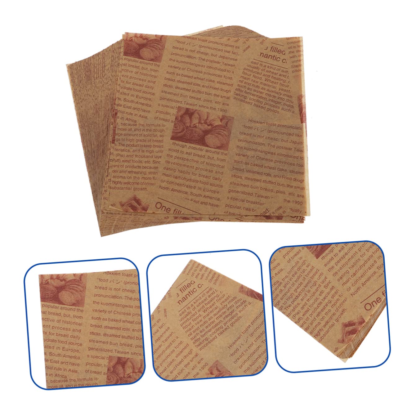 200 Stück Fettabweisendes Pergamentpapier 38x28 Cm Öl und Fettdichte Papiereinlagen für Heißluftfritteusen und Backofen zum Backen und Backzubehör