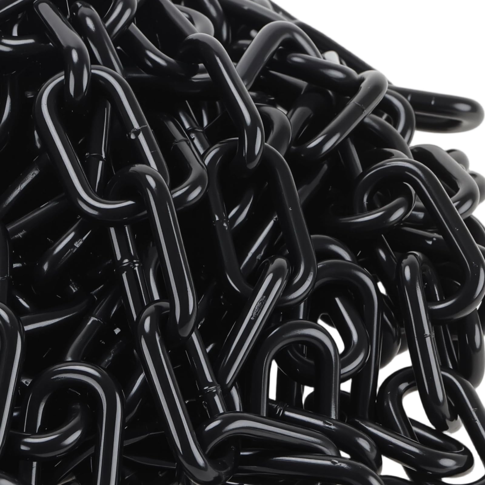 JEUIHAU Catena di sicurezza in metallo nero, 10 m, 6 mm, resistente, per cancelli di recinzione, porte del garage, sedie sospese e serrature di sicurezza