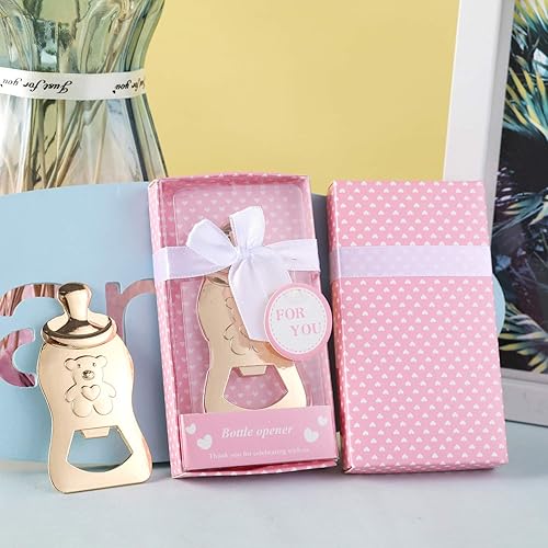 Miniatura 7 de Paquete de 12 abrebotellas de oso para niño o niña, para baby shower, decoración y suministros para baby shower, recuerdo para invitados, boda,