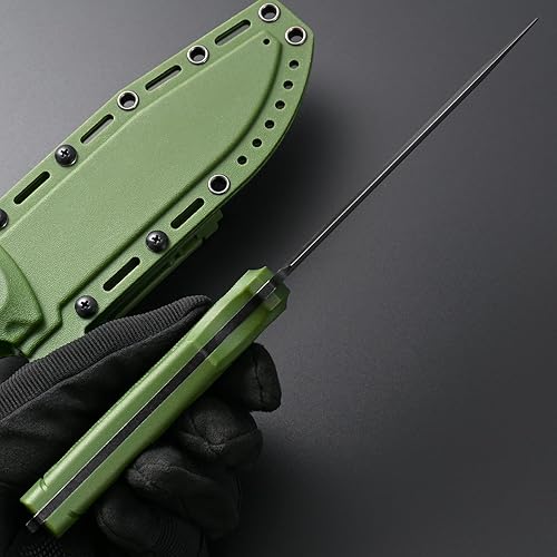 Miniatura 8 de GTK3 Cuchillo de hoja fija AUS-8 Hoja de acero Mango de fibra de vidrio de nailon Cuchillo de herramienta EDC de espiga completa para acampar al