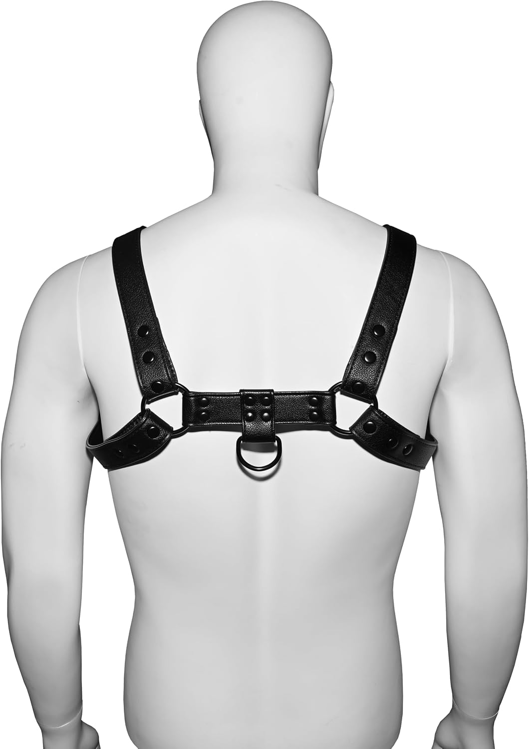 Harness for Men Adjustable Body Chest Harness Belt Clubwear for Halloween Christmas (Black)